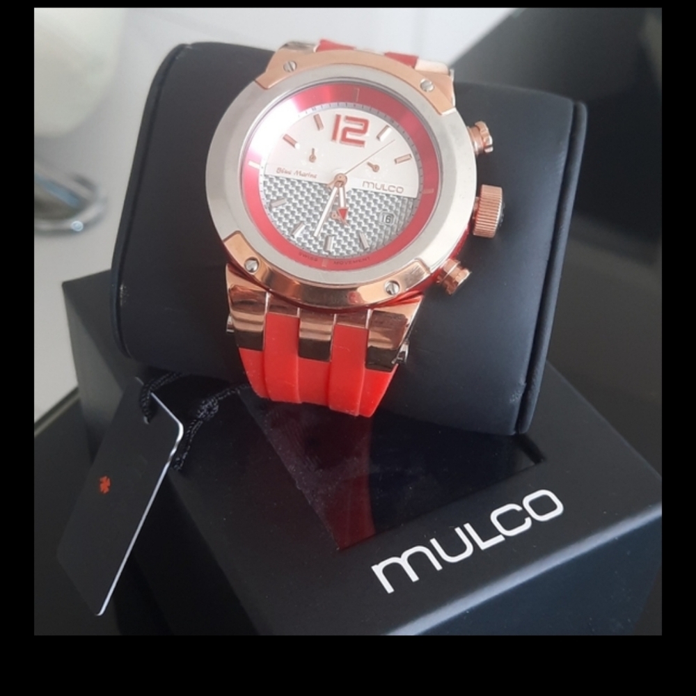 Blue marine glass Mulco woman watch - Picture 2 of 11